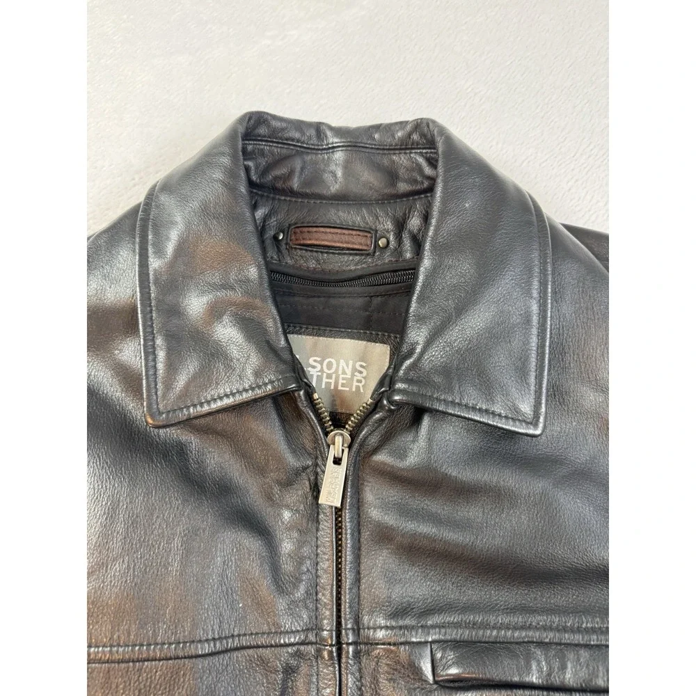 Wilsons Leather Black Insulated Thinsulate Men's Mid-Length Zip Jacket Size M